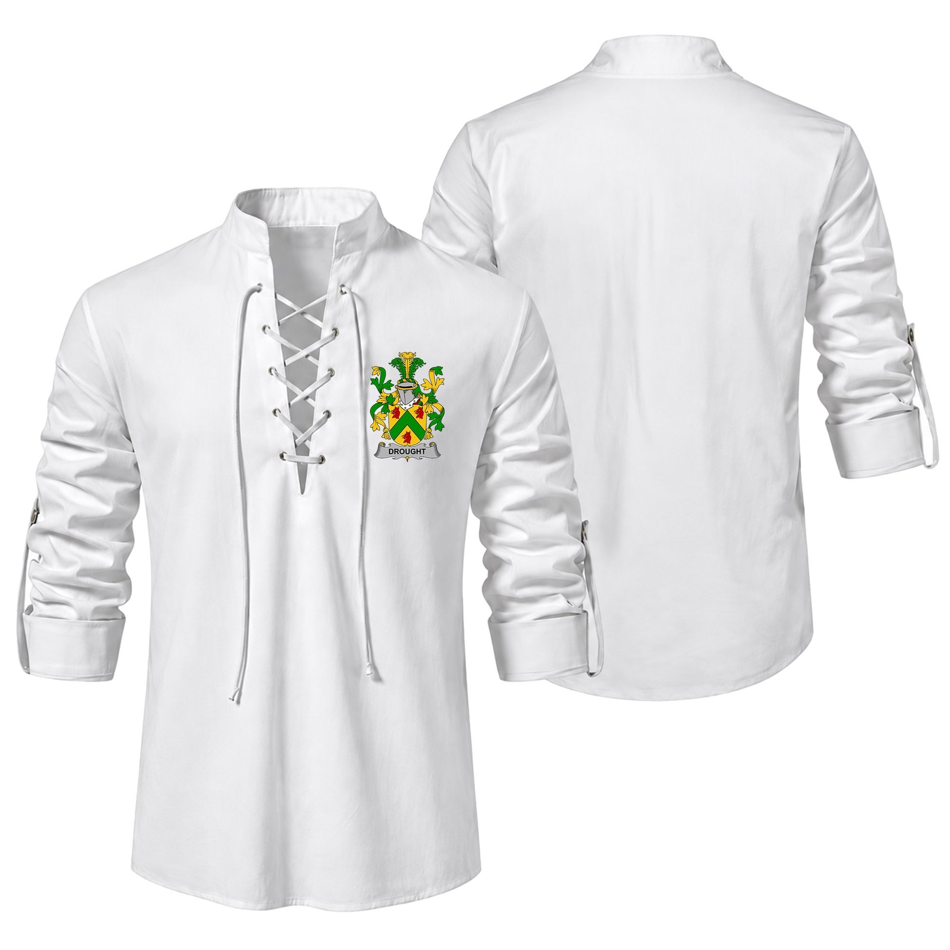 ScotsTee Shop Irish Drought Clan Coat of Arms Irish Ghillie Kilt Shirt