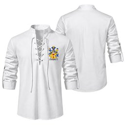 ScotsTee Shop Irish Donnell or O'Donnell Clan Coat of Arms Irish Ghillie Kilt Shirt