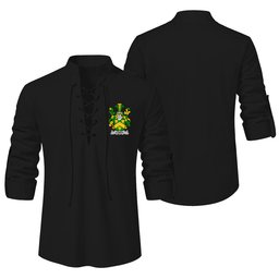 ScotsTee Shop Irish Curdy or McCurdy Clan Coat of Arms Irish Ghillie Kilt Shirt