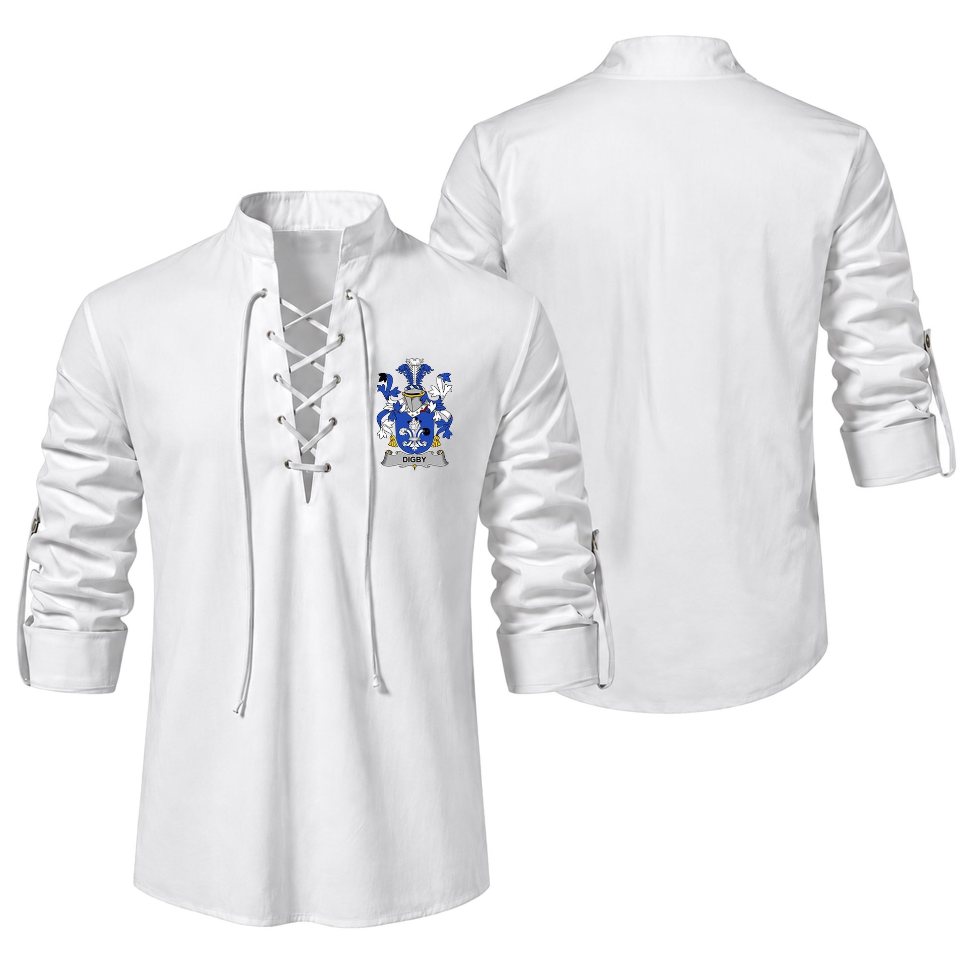 ScotsTee Shop Irish Digby Clan Coat of Arms Irish Ghillie Kilt Shirt