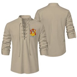 ScotsTee Shop Irish Falkiner Clan Coat of Arms Irish Ghillie Kilt Shirt