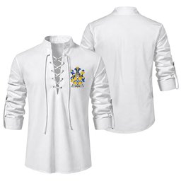 ScotsTee Shop Irish Exham Clan Coat of Arms Irish Ghillie Kilt Shirt