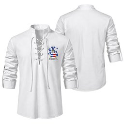 ScotsTee Shop Irish Elliott Clan Coat of Arms Irish Ghillie Kilt Shirt
