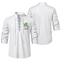ScotsTee Shop Irish Fitz-Allen Clan Coat of Arms Irish Ghillie Kilt Shirt