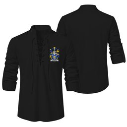ScotsTee Shop Irish Fearon or O'Fearon Clan Coat of Arms Irish Ghillie Kilt Shirt