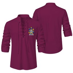 ScotsTee Shop Irish Mackey Clan Coat of Arms Irish Ghillie Kilt Shirt