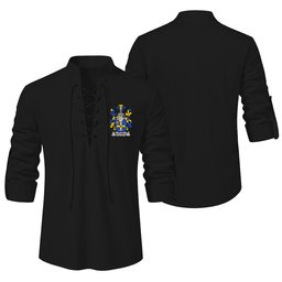 ScotsTee Shop Irish Molyneux Clan Coat of Arms Irish Ghillie Kilt Shirt