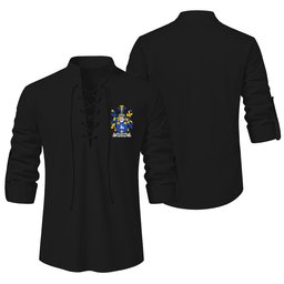 ScotsTee Shop Irish Holland Clan Coat of Arms Irish Ghillie Kilt Shirt