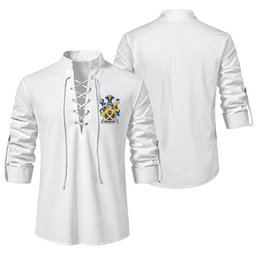 ScotsTee Shop Irish Markham Clan Coat of Arms Irish Ghillie Kilt Shirt