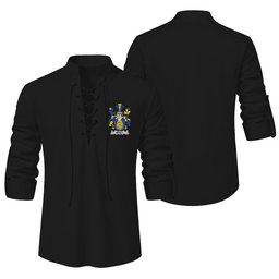 ScotsTee Shop Irish Mihill Clan Coat of Arms Irish Ghillie Kilt Shirt