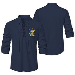 ScotsTee Shop Irish Mihill Clan Coat of Arms Irish Ghillie Kilt Shirt