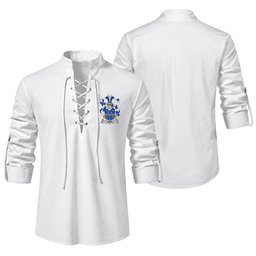 ScotsTee Shop Irish Lees or McAleese Clan Coat of Arms Irish Ghillie Kilt Shirt
