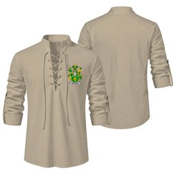 ScotsTee Shop Irish McHugh or MacHugh Clan Coat of Arms Irish Ghillie Kilt Shirt