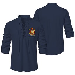 ScotsTee Shop Irish McCusker or Cosker Clan Coat of Arms Irish Ghillie Kilt Shirt