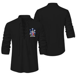 ScotsTee Shop Irish Herbert Clan Coat of Arms Irish Ghillie Kilt Shirt