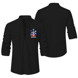ScotsTee Shop Irish Keenan or O'Kinahan Clan Coat of Arms Irish Ghillie Kilt Shirt