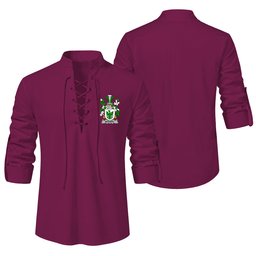 ScotsTee Shop Irish McEniry or McEnery Clan Coat of Arms Irish Ghillie Kilt Shirt