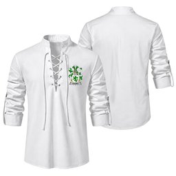ScotsTee Shop Irish Holmes Clan Coat of Arms Irish Ghillie Kilt Shirt