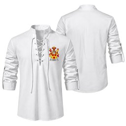 ScotsTee Shop Irish Gavin or O'Gavan Clan Coat of Arms Irish Ghillie Kilt Shirt