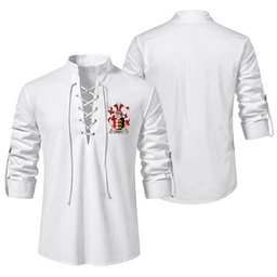 ScotsTee Shop Irish Grady or O'Grady Clan Coat of Arms Irish Ghillie Kilt Shirt