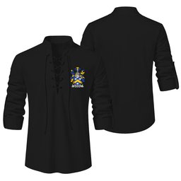 ScotsTee Shop Irish Moroney or O'Moroney Clan Coat of Arms Irish Ghillie Kilt Shirt