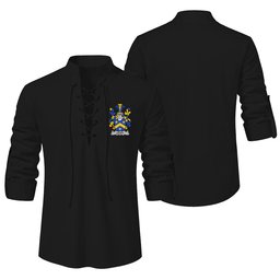 ScotsTee Shop Irish Lecky or Lackey Clan Coat of Arms Irish Ghillie Kilt Shirt