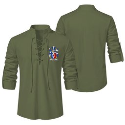 ScotsTee Shop Irish Legg or Legge Clan Coat of Arms Irish Ghillie Kilt Shirt