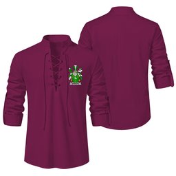 ScotsTee Shop Irish Hennessy or O'Hennessy Clan Coat of Arms Irish Ghillie Kilt Shirt