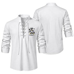 ScotsTee Shop Irish Jackson Clan Coat of Arms Irish Ghillie Kilt Shirt