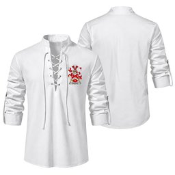 ScotsTee Shop Irish Hearon or Hearn Clan Coat of Arms Irish Ghillie Kilt Shirt