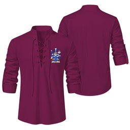 ScotsTee Shop Irish Paul Clan Coat of Arms Irish Ghillie Kilt Shirt