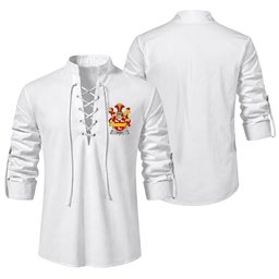 ScotsTee Shop Irish Rush Clan Coat of Arms Irish Ghillie Kilt Shirt