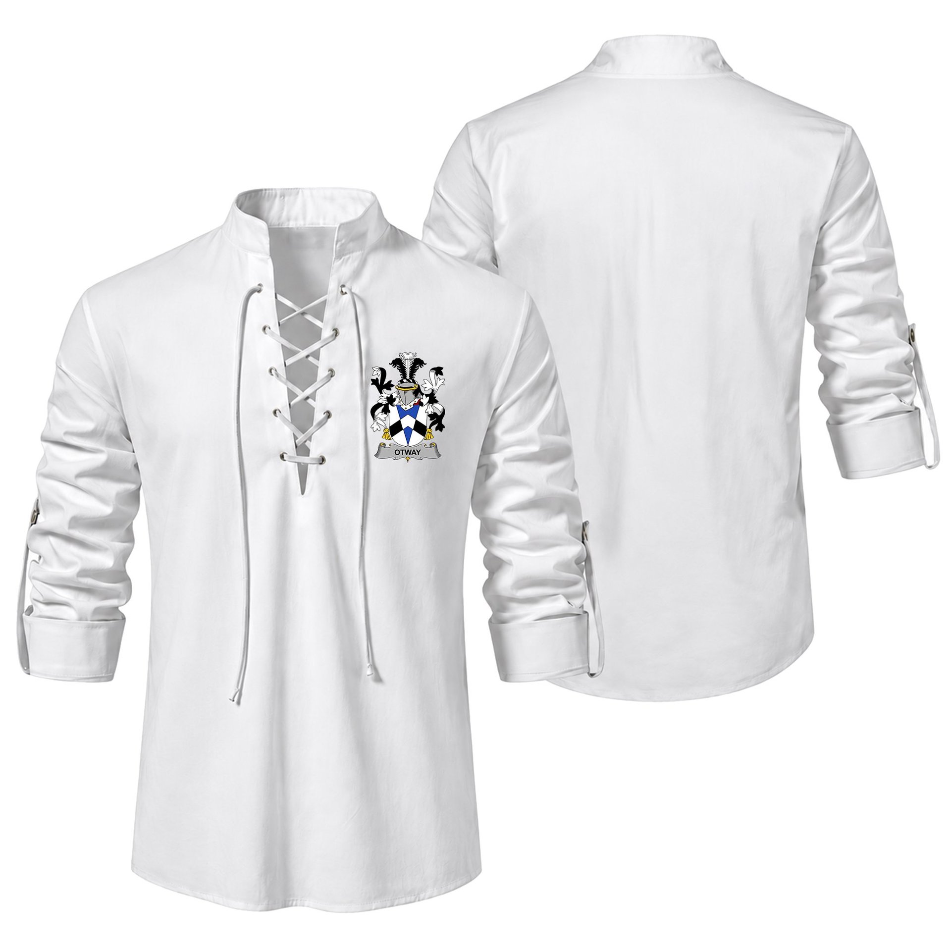 ScotsTee Shop Irish Otway Clan Coat of Arms Irish Ghillie Kilt Shirt