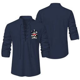 ScotsTee Shop Irish Tierney Clan Coat of Arms Irish Ghillie Kilt Shirt