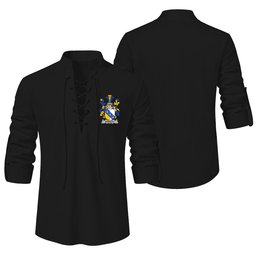 ScotsTee Shop Irish Stanley Clan Coat of Arms Irish Ghillie Kilt Shirt