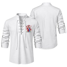 ScotsTee Shop Irish Wybrants Clan Coat of Arms Irish Ghillie Kilt Shirt