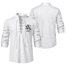 ScotsTee Shop Irish Rawson Clan Coat of Arms Irish Ghillie Kilt Shirt