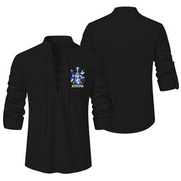 ScotsTee Shop Irish Rockfort Clan Coat of Arms Irish Ghillie Kilt Shirt