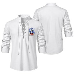 ScotsTee Shop Irish Rafter Clan Coat of Arms Irish Ghillie Kilt Shirt