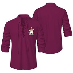 ScotsTee Shop Irish Slattery or O'Slattery Clan Coat of Arms Irish Ghillie Kilt Shirt