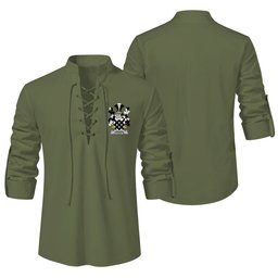 ScotsTee Shop Irish Vernon Clan Coat of Arms Irish Ghillie Kilt Shirt