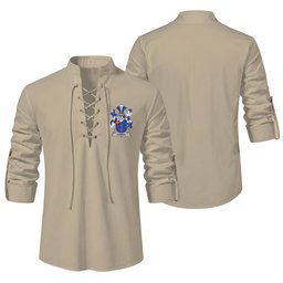 ScotsTee Shop Irish Turnly or Turnley Clan Coat of Arms Irish Ghillie Kilt Shirt