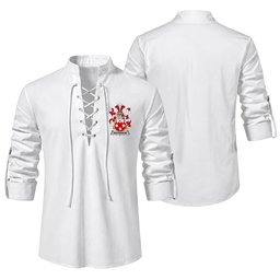 ScotsTee Shop Irish Patterson Clan Coat of Arms Irish Ghillie Kilt Shirt