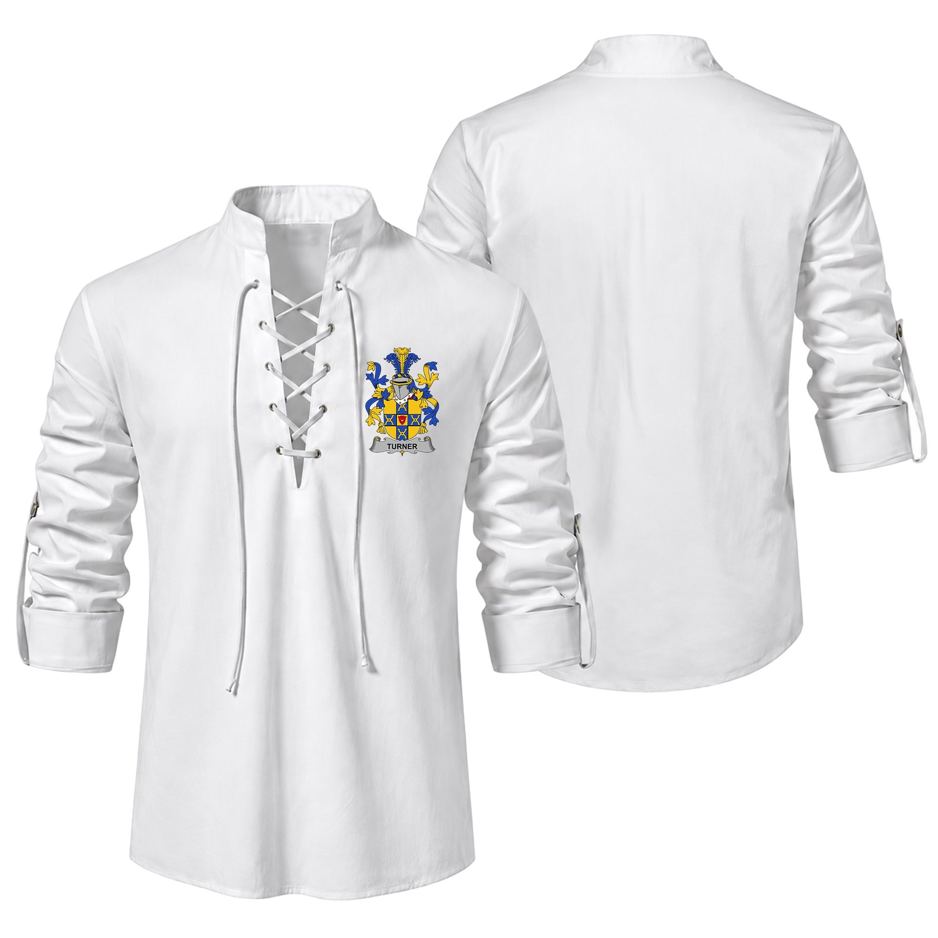 ScotsTee Shop Irish Turner Clan Coat of Arms Irish Ghillie Kilt Shirt