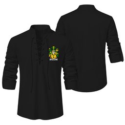 ScotsTee Shop Irish Starkey Clan Coat of Arms Irish Ghillie Kilt Shirt