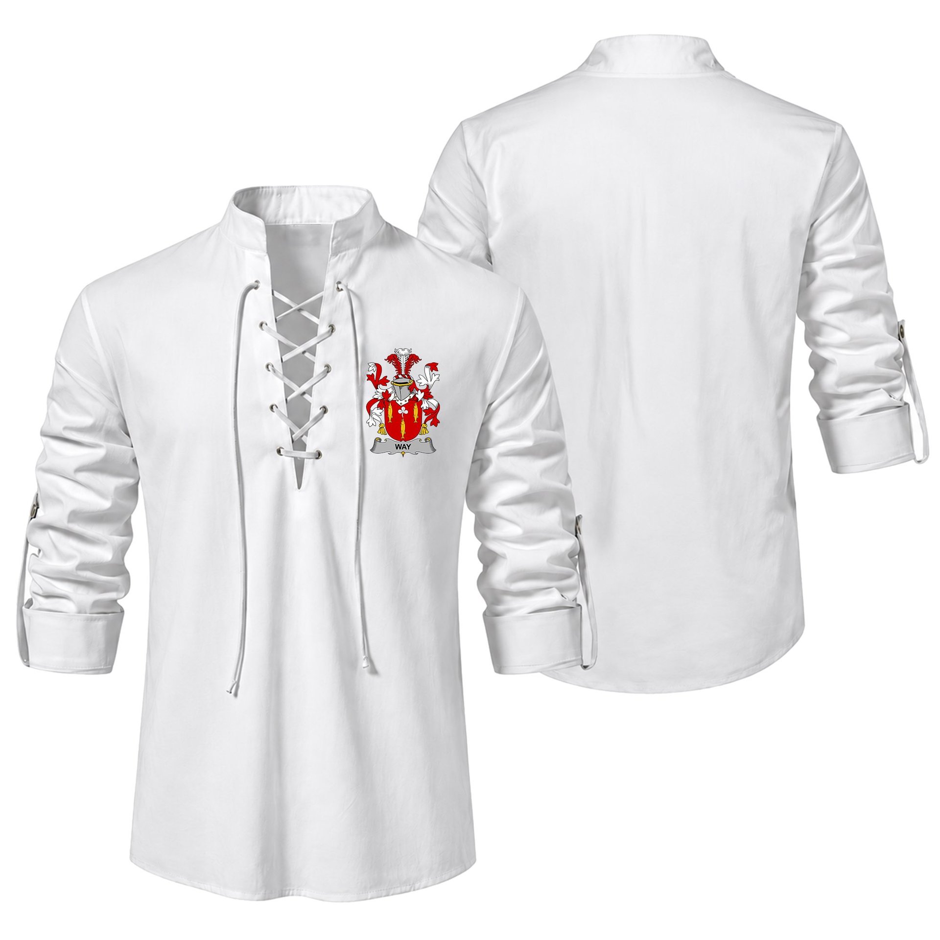 ScotsTee Shop Irish Way Clan Coat of Arms Irish Ghillie Kilt Shirt