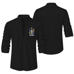 ScotsTee Shop Irish Read Clan Coat of Arms Irish Ghillie Kilt Shirt