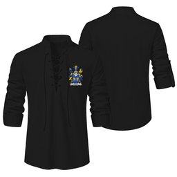 ScotsTee Shop Irish Trehy or O'Trehy Clan Coat of Arms Irish Ghillie Kilt Shirt