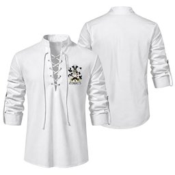 ScotsTee Shop Irish Tallis Clan Coat of Arms Irish Ghillie Kilt Shirt