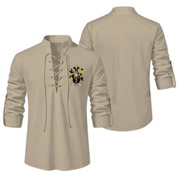ScotsTee Shop Irish Tisdall or Tisdale Clan Coat of Arms Irish Ghillie Kilt Shirt
